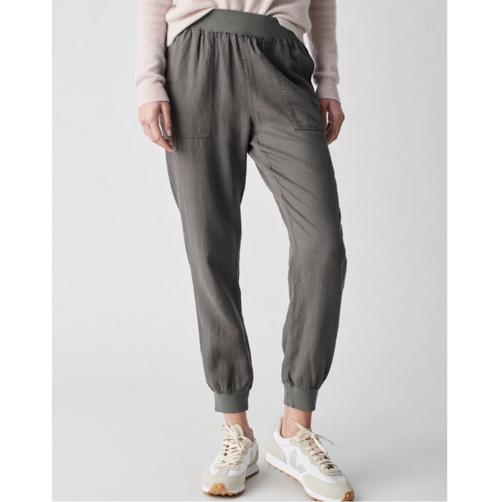 Faherty Grey Linen Joggers